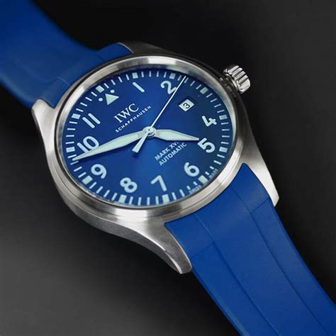 IWC Original Rubber Blue Night Strap 16mm